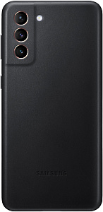 Leather Cover для Samsung S21+ (черный)